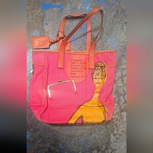 Coach Bonnie Cashin Carry canvas leather tote bag